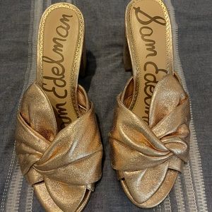 Sam Edelman Gold Metallic Mule